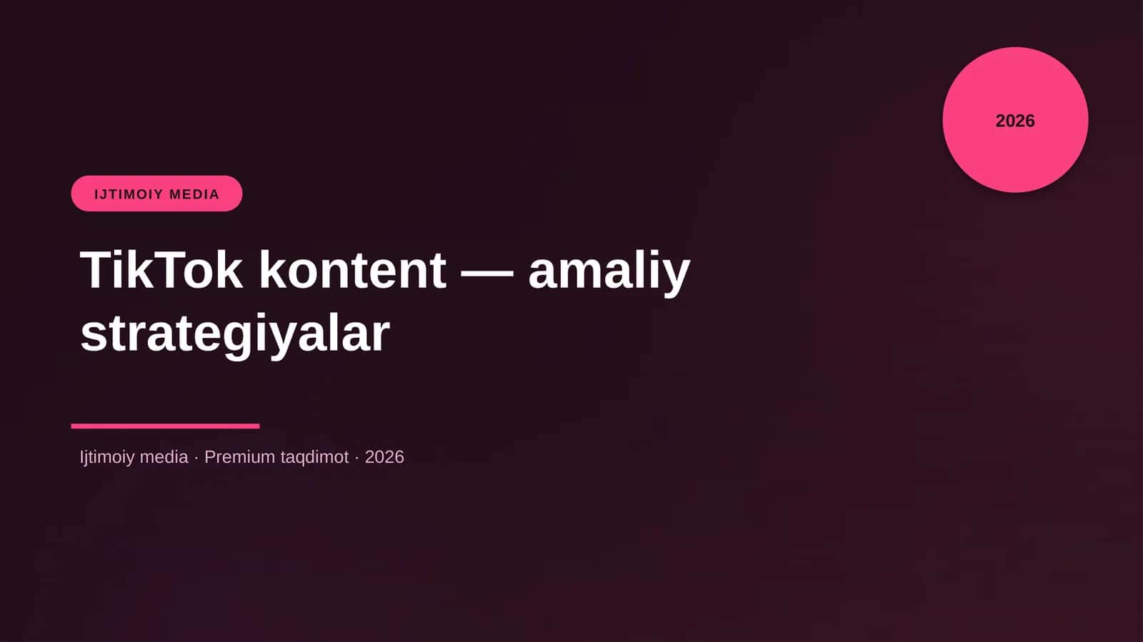 TikTok kontent — amaliy strategiyalar 1