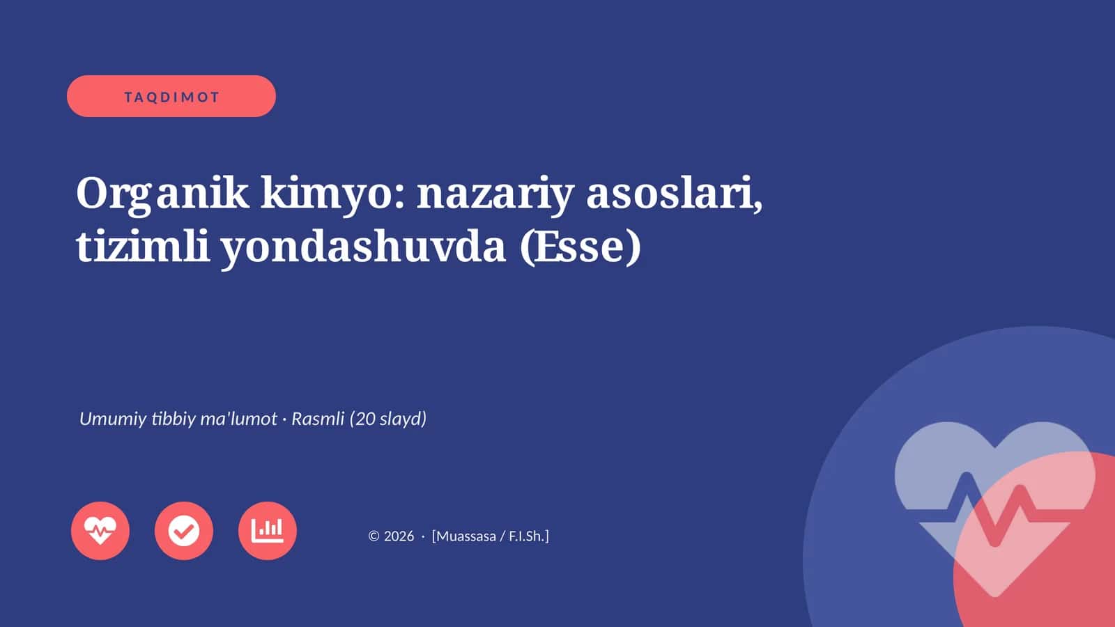 Organik kimyo: nazariy asoslari, tizimli yondashuvda (Esse) 1