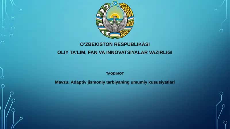 Adaptivjismoniytarbiyaningumumiyxususiyatlari 1