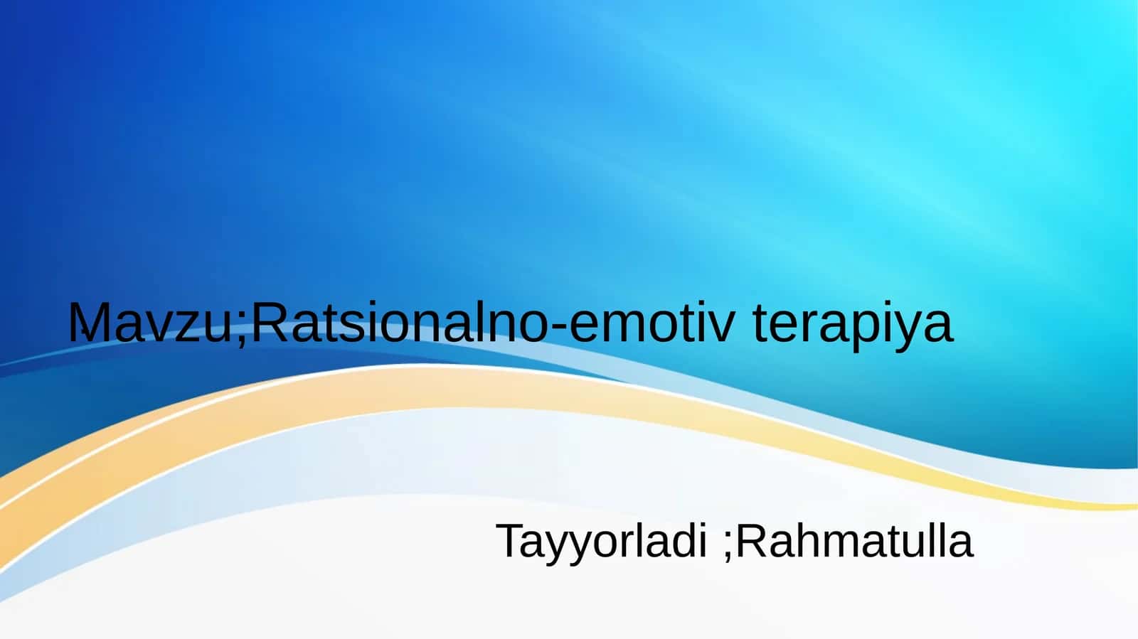 Ratsionalno-emotiv terapiya 1