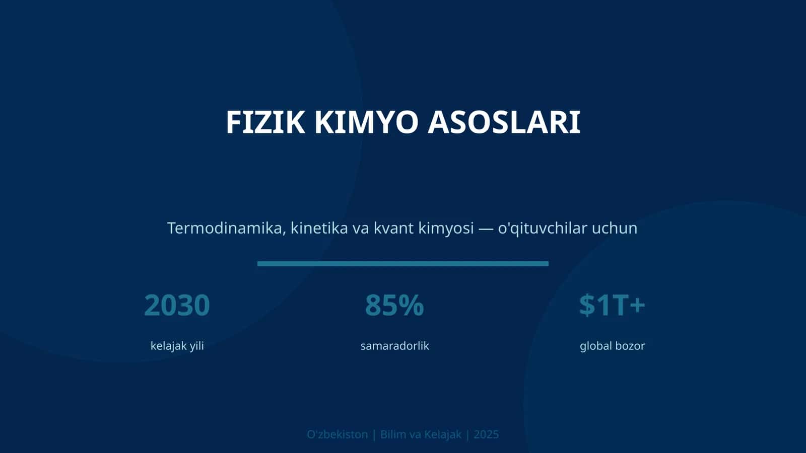 FIZIK KIMYO ASOSLARI 1