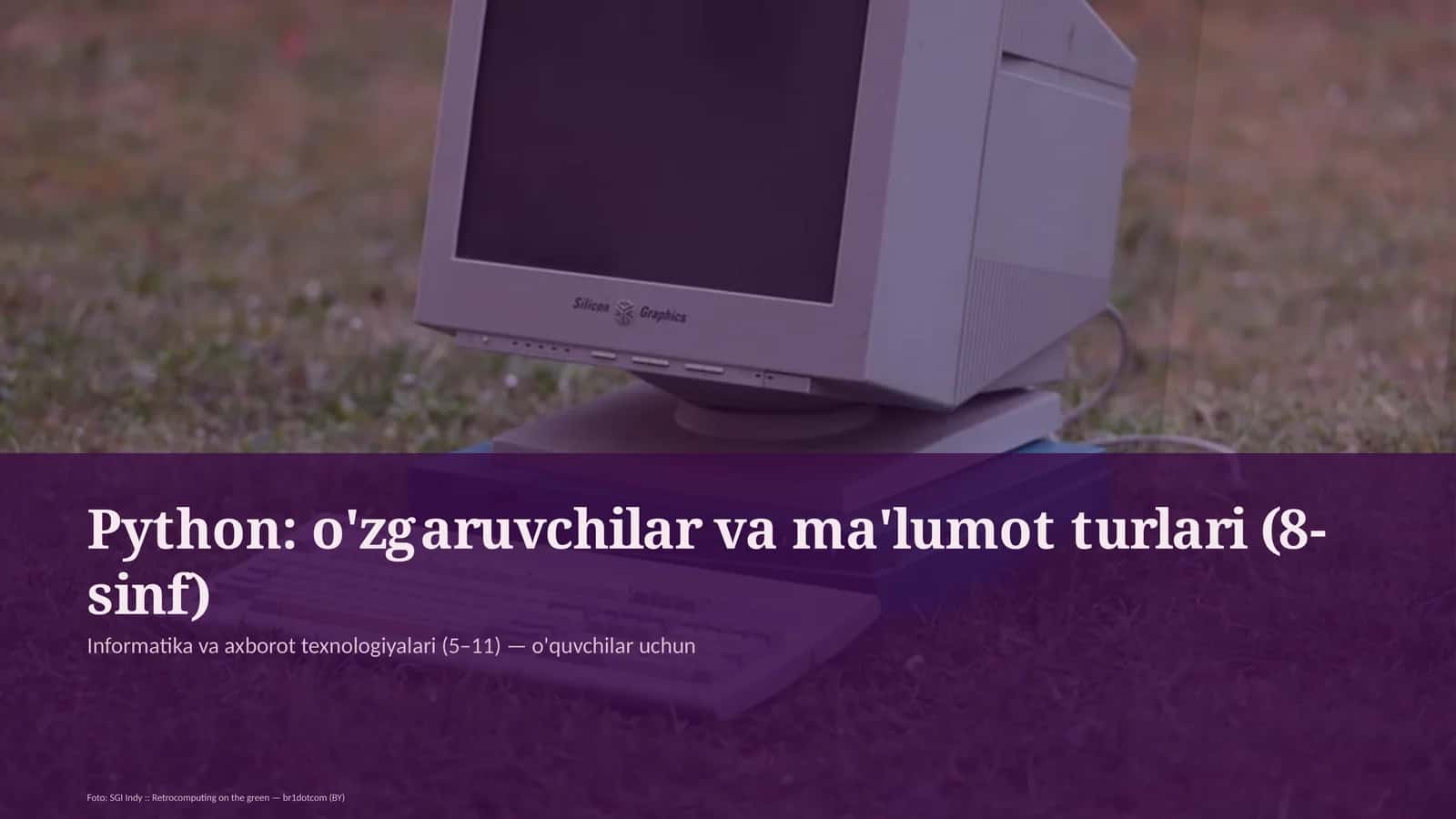 Python: o'zgaruvchilar va ma'lumot turlari (8-sinf) 1