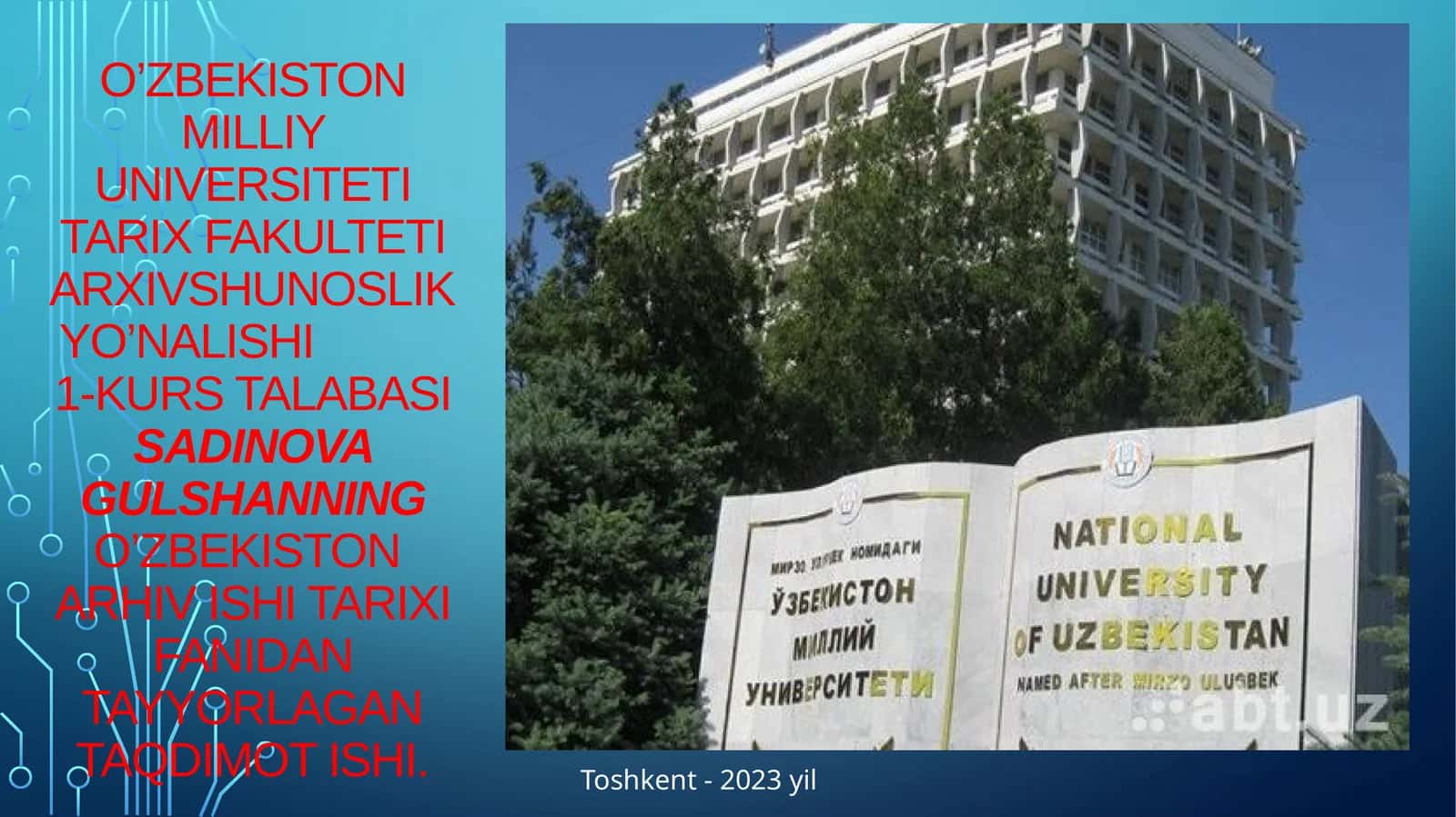 O’zbekistonda arxiv ta’limi 1