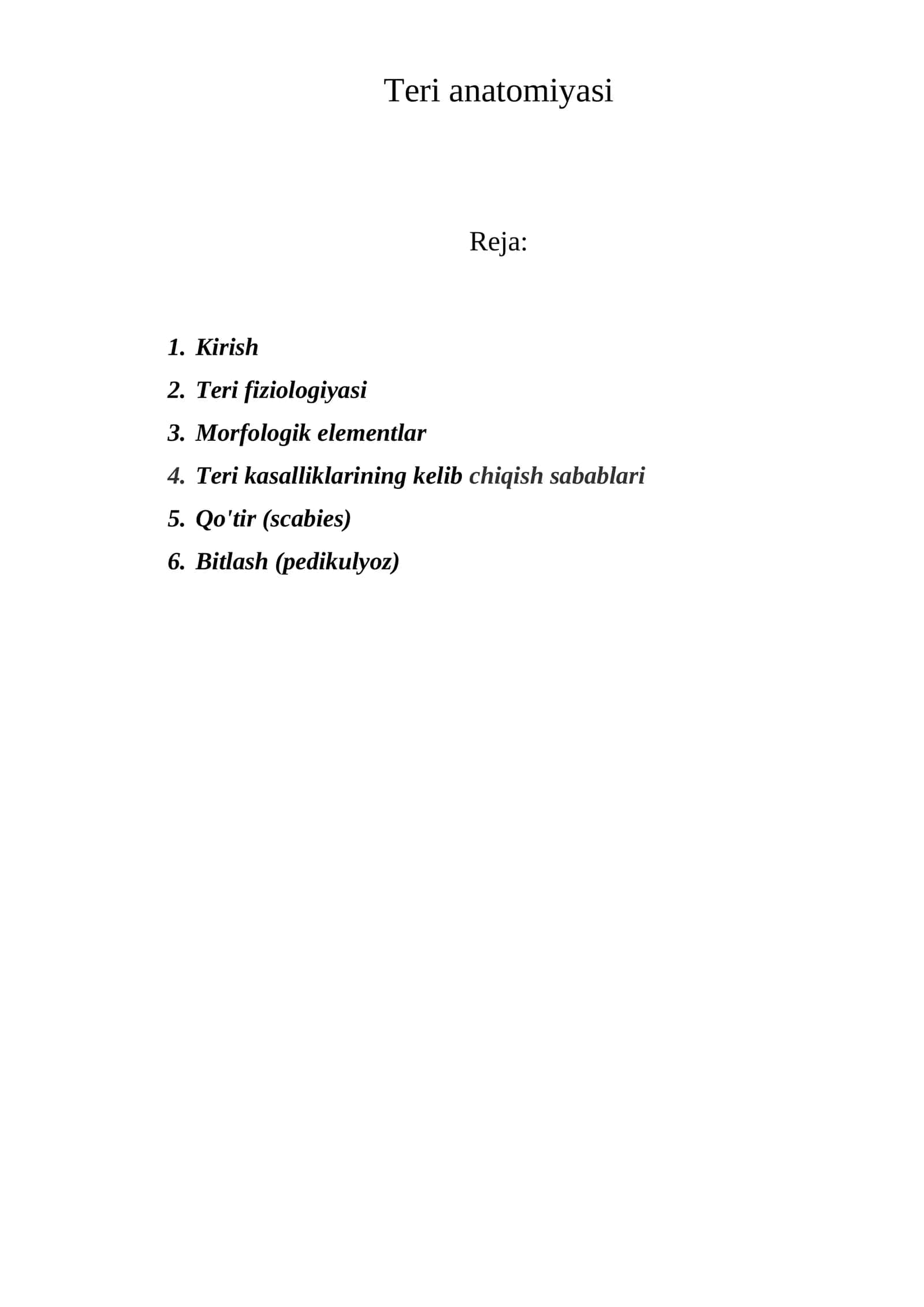Teri anatomiyasi 1