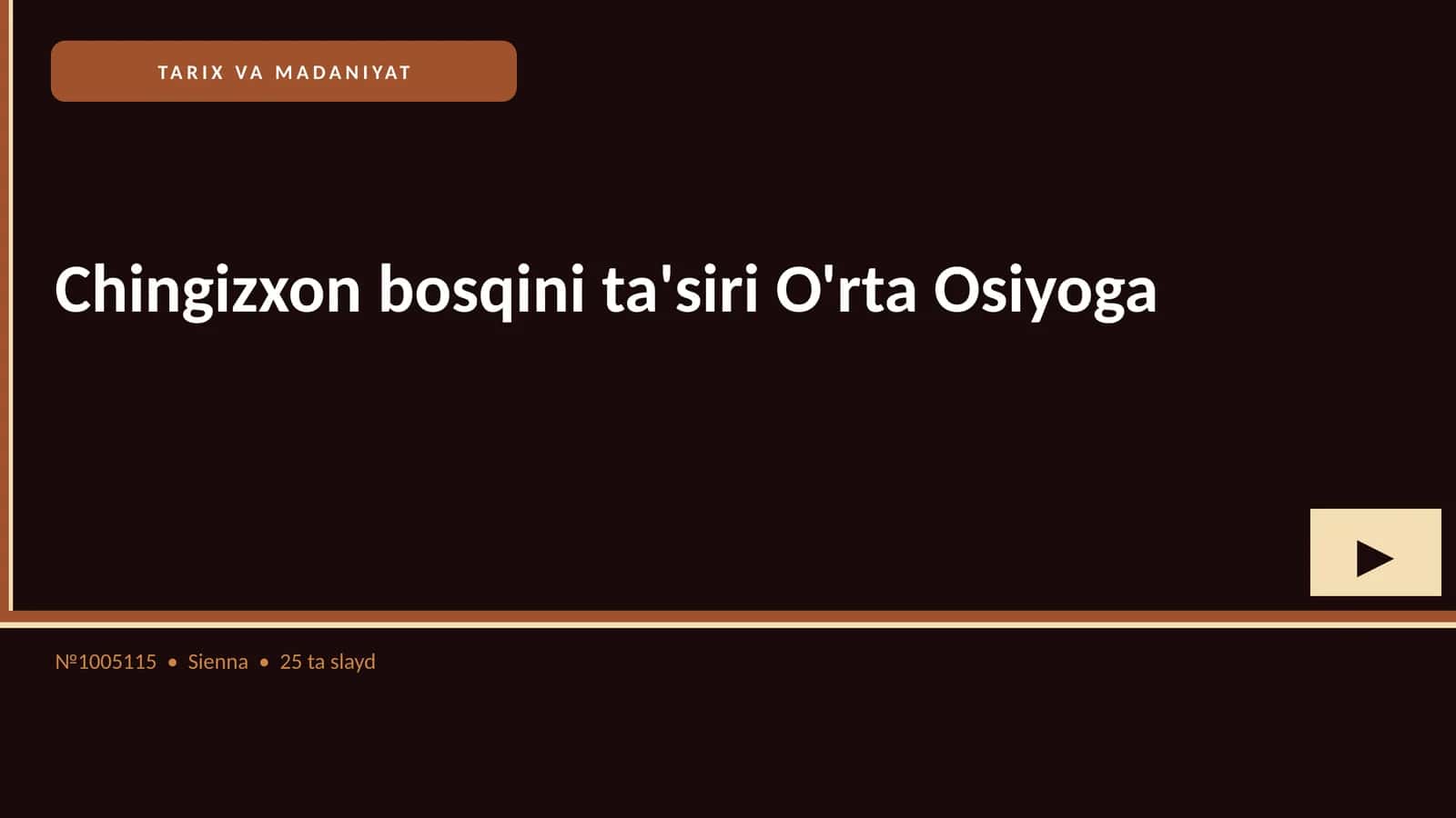 Chingizxon bosqini ta'siri O'rta Osiyoga 1