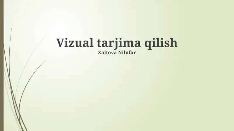 Visual tarjima 1