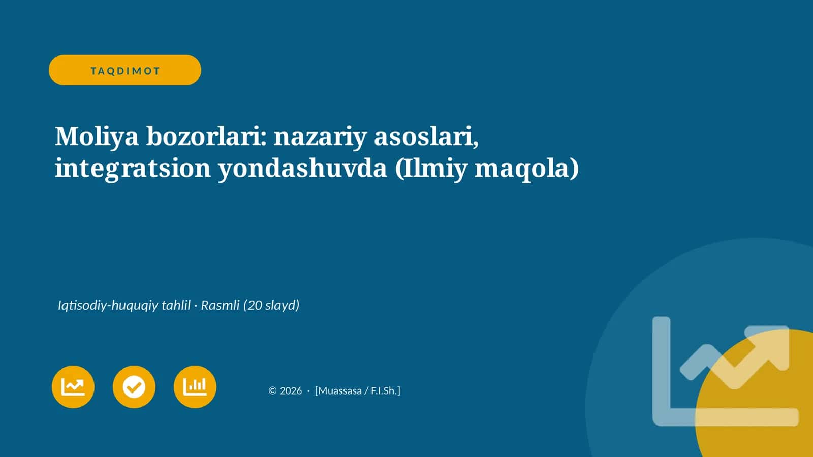 Moliya bozorlari: nazariy asoslari, integratsion yondashuvda (Ilmiy maqola) 1