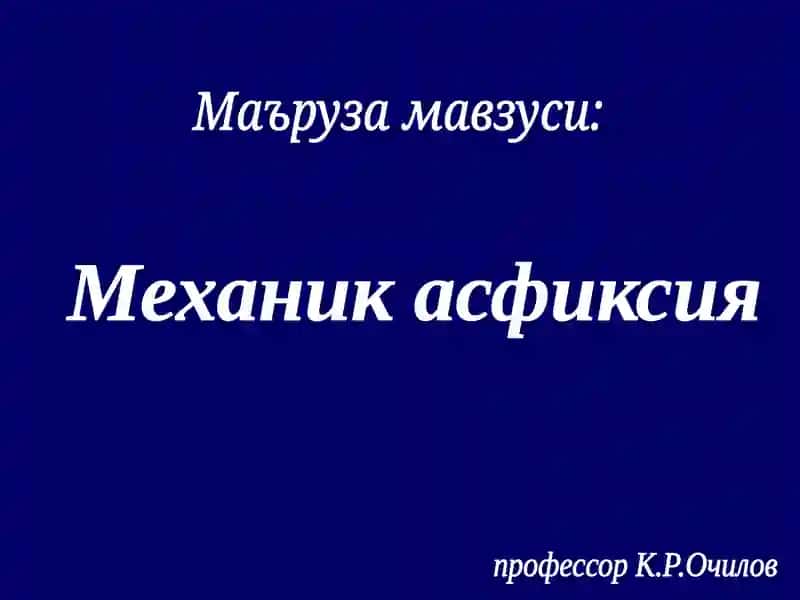 Механик асфиксия