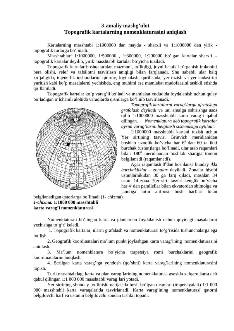 Topografik kartalar 1