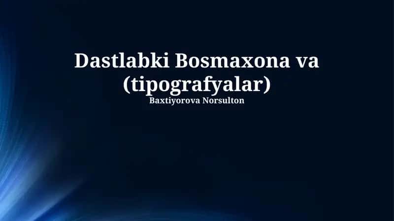 Yogʻoch taxta bosmaxonalar 1