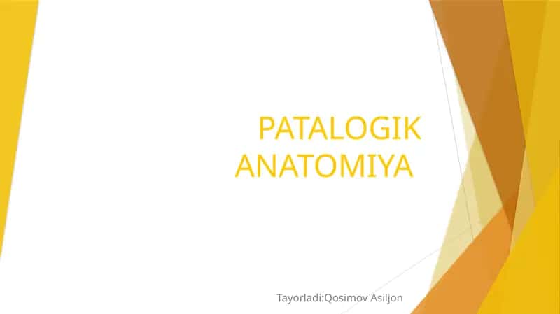 PATOLOGIK ANATOMIYA 1