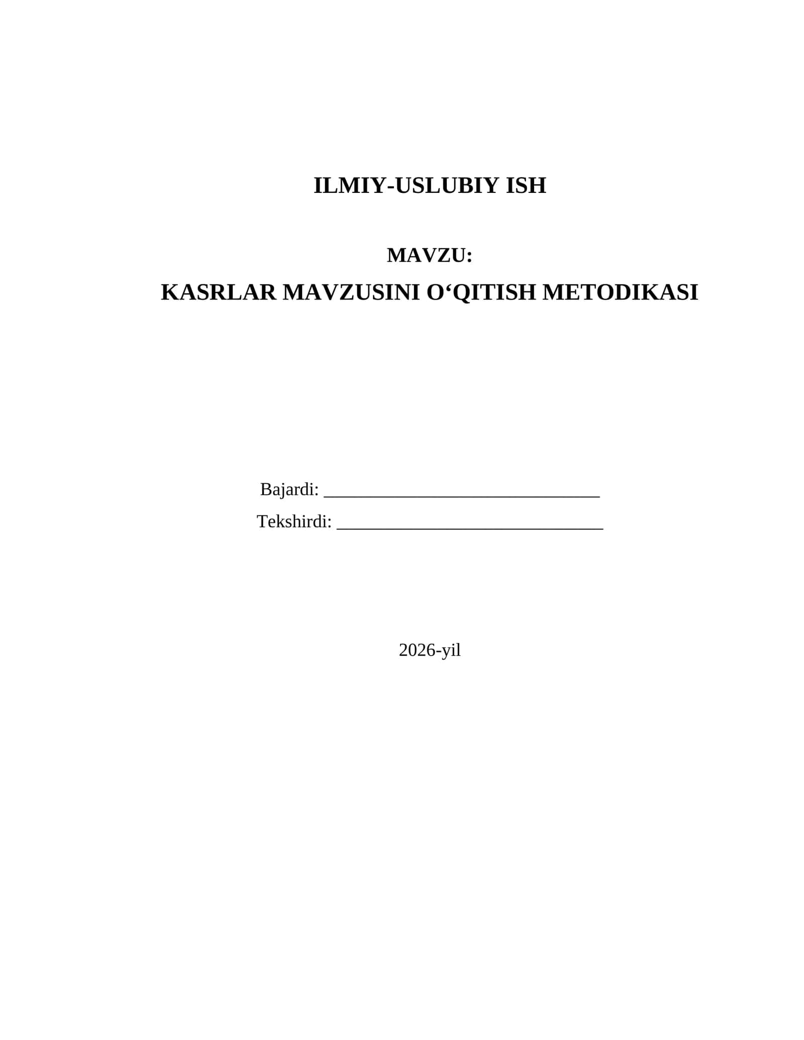ilmiy ish matematika 1