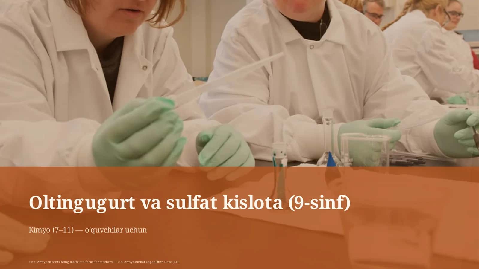 Oltingugurt va sulfat kislota (9-sinf) 1