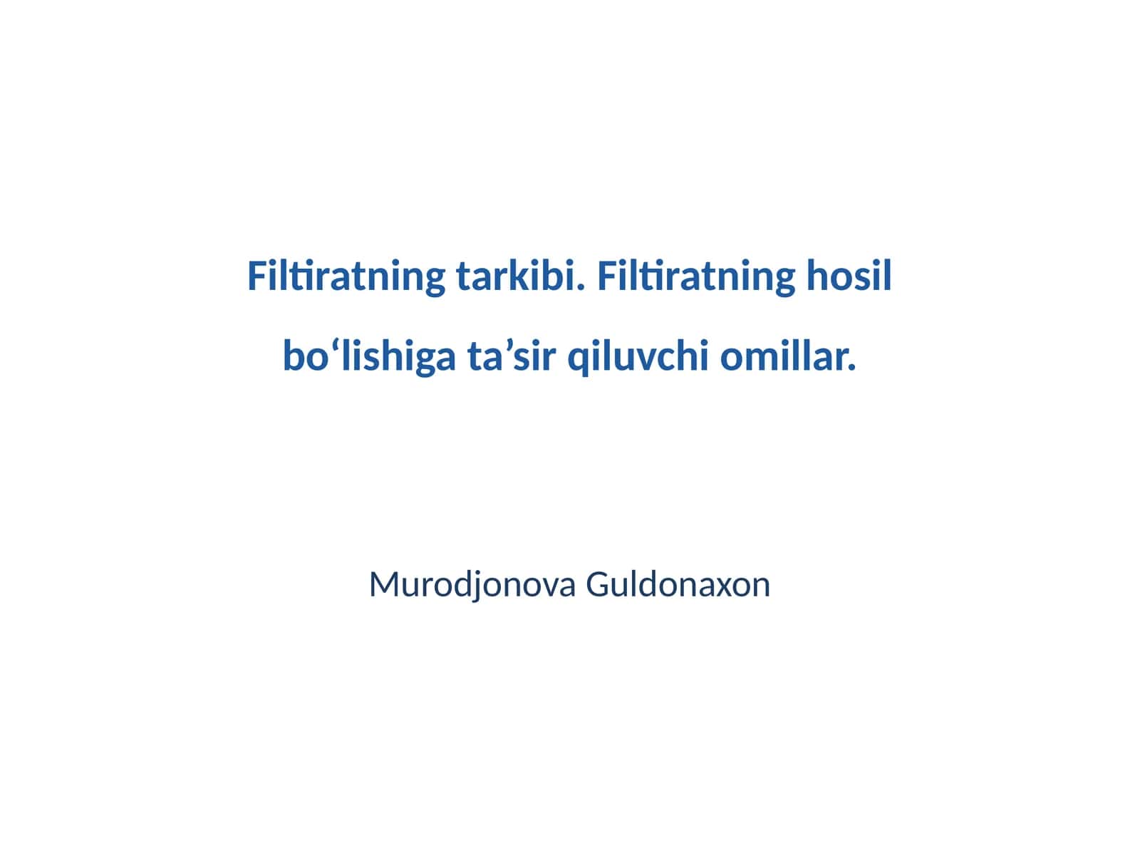 Filtiratning tarkibi 1