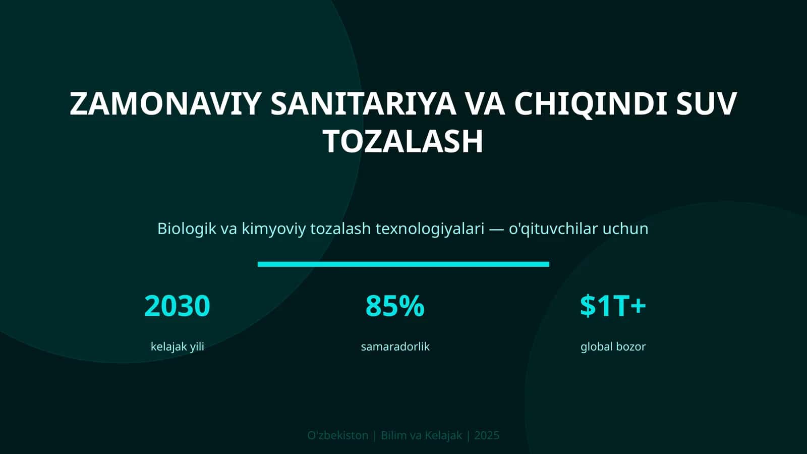 Zamonaviy Sanitariya va Chiqindi Suv Tozalash 1