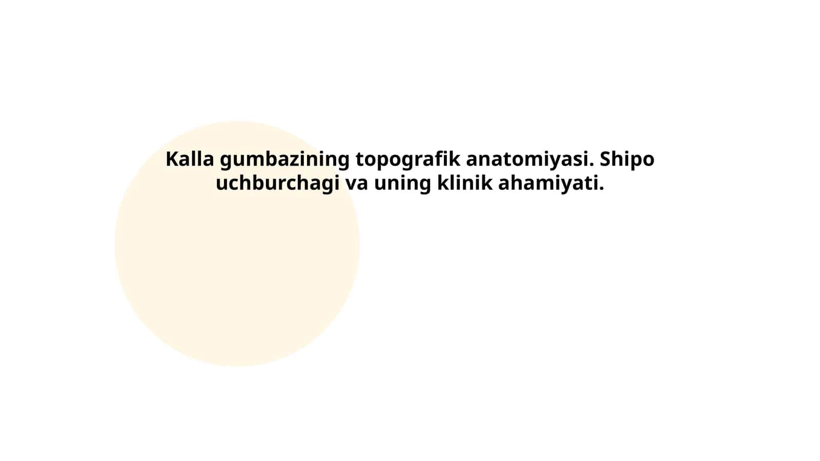 Kalla gumbazining topografik anatomiyasi 1