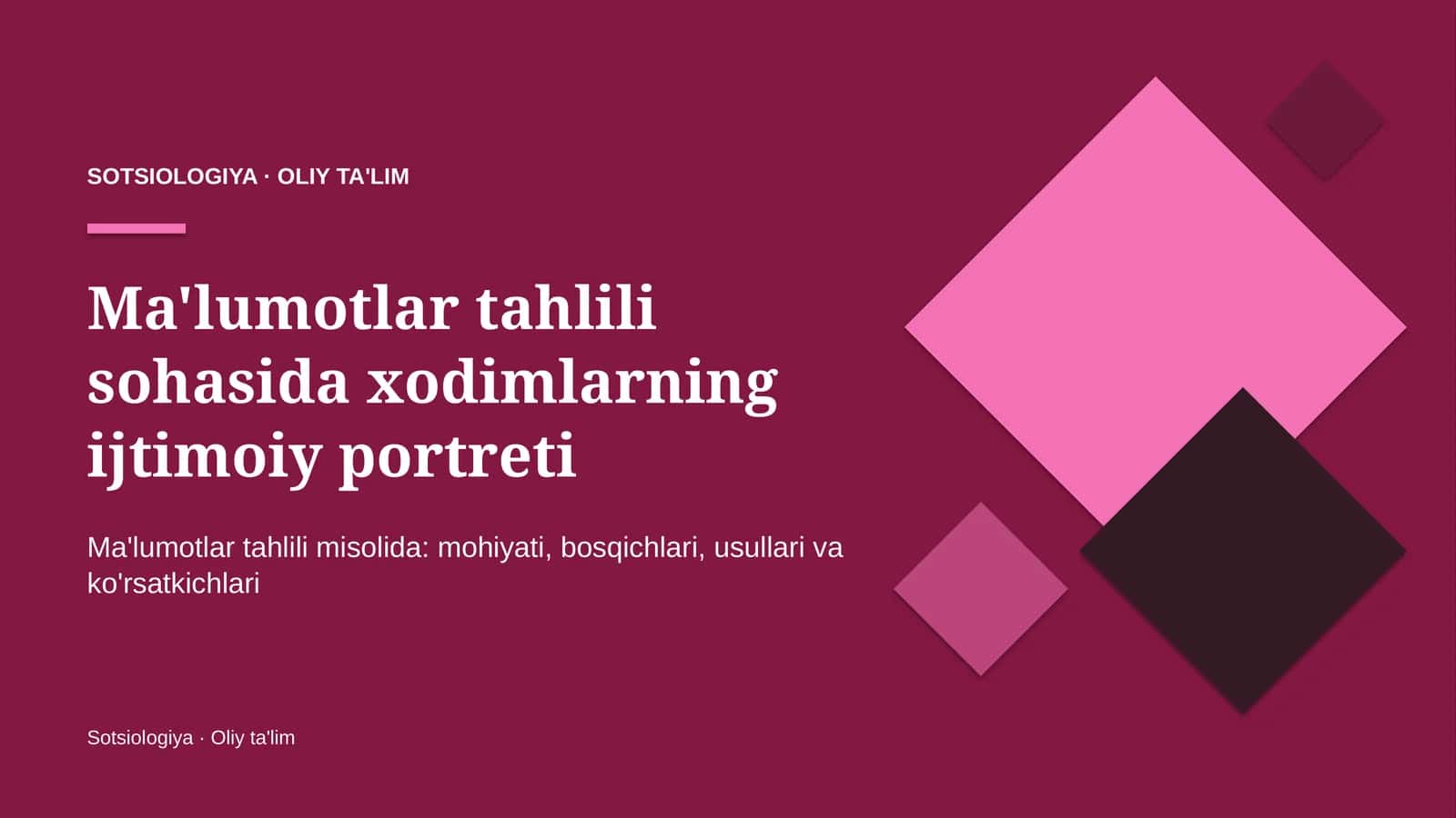 Ma'lumotlar tahlili sohasida xodimlarning ijtimoiy portreti 1