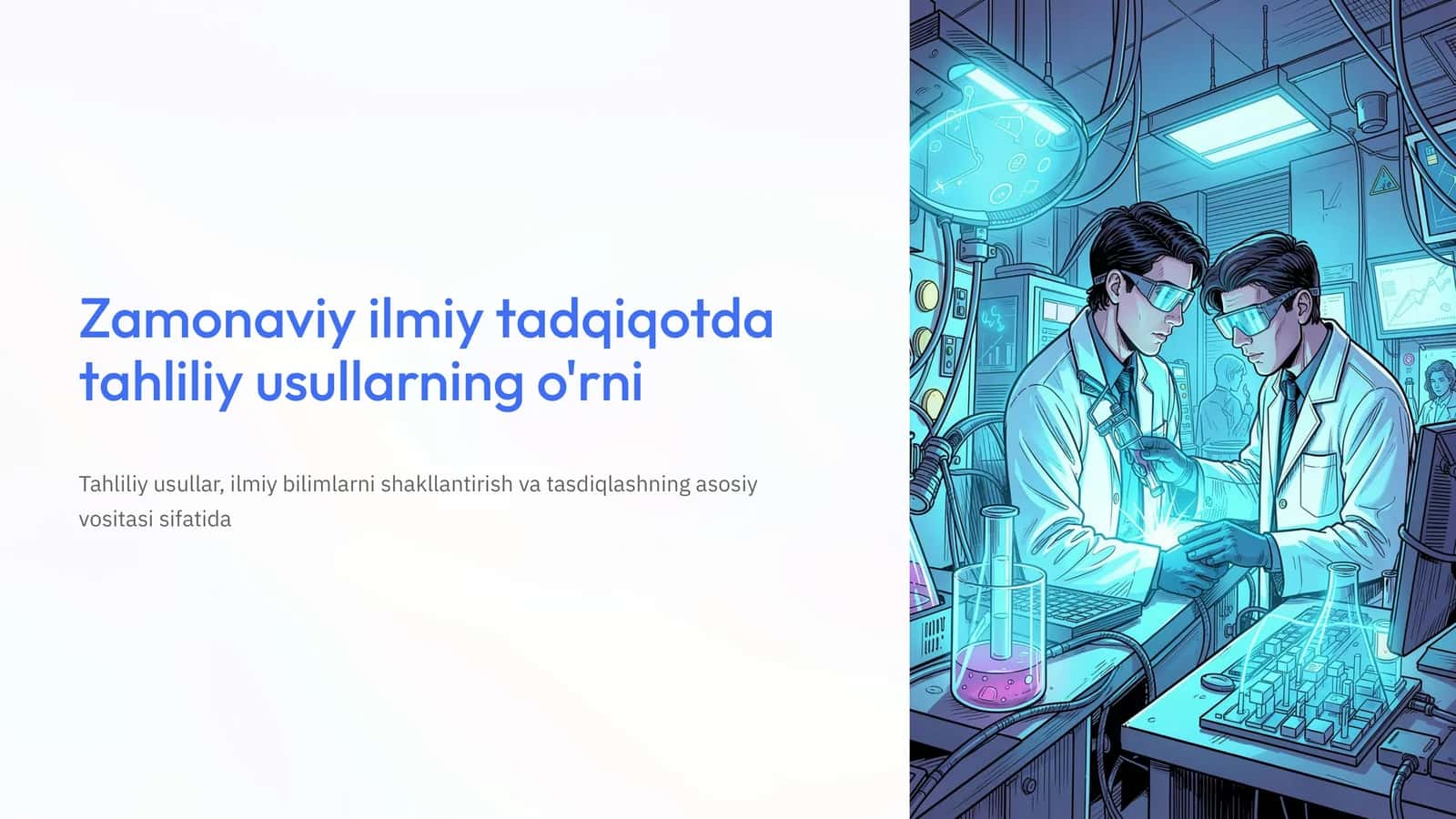 Zamonaviy ilmiy tadqiqotda tahliliy usullarning o'rni 1
