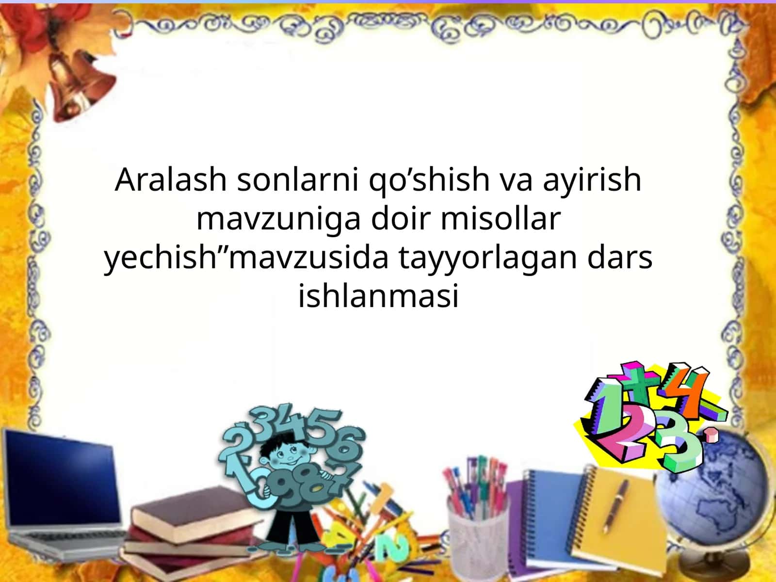 Misollarni chiqarish va yechish 1
