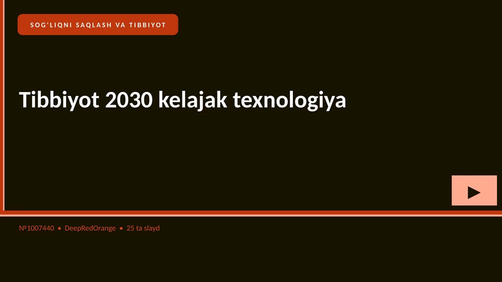 TIBBIYOT 2030 KELAJAK TEXNOLOGIYA 1