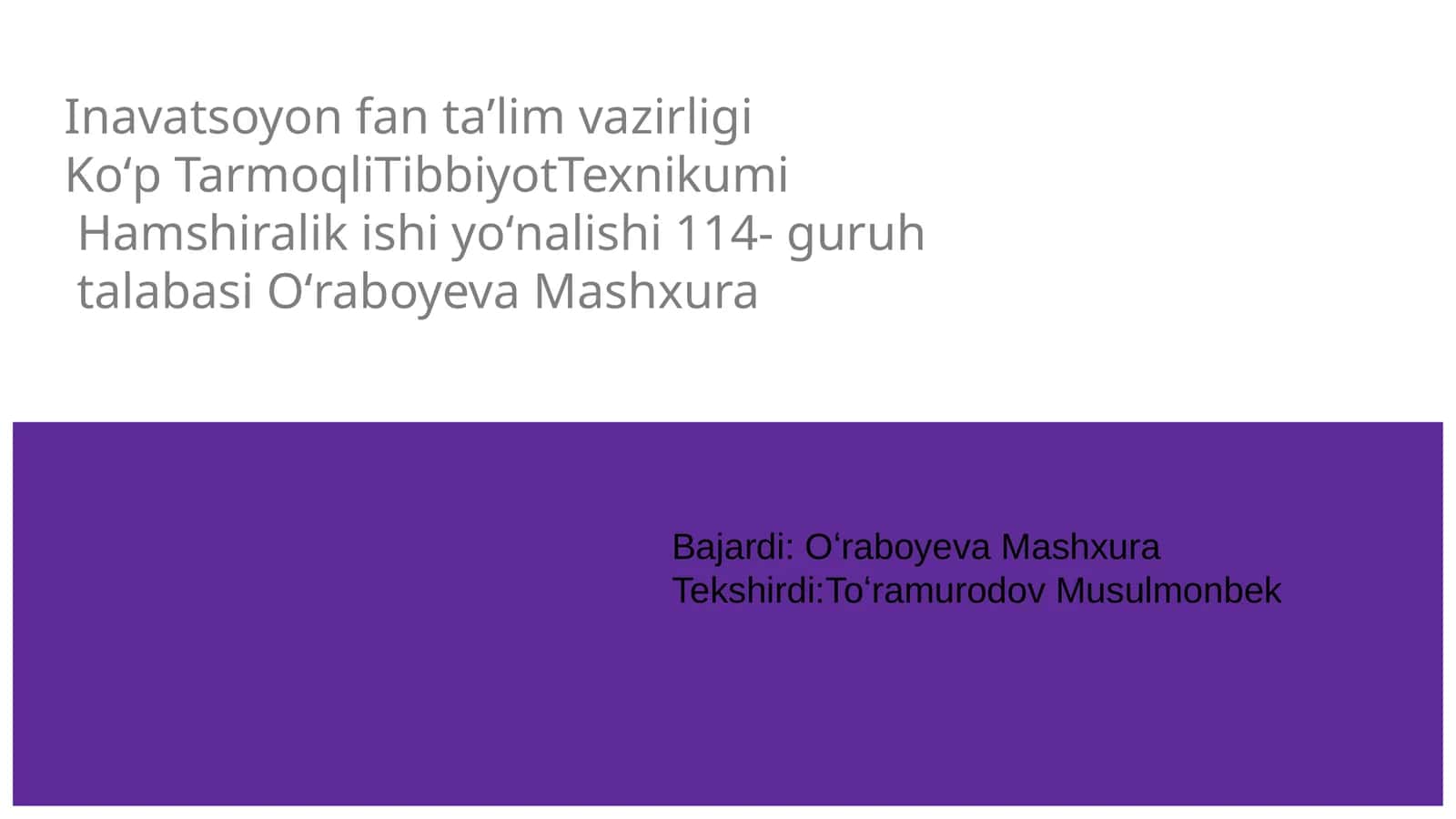 Ayollar va erkaklar reproduktiv aʼzolari kasalliklari 1