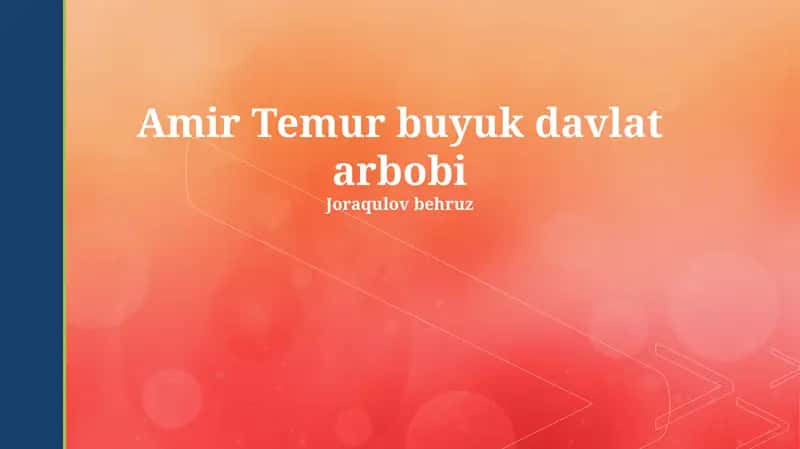 Amir Temur buyuk davlat arbobi 1