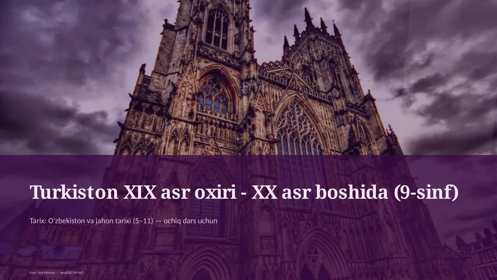 Turkiston XIX asr oxiri - XX asr boshida (9-sinf) 1