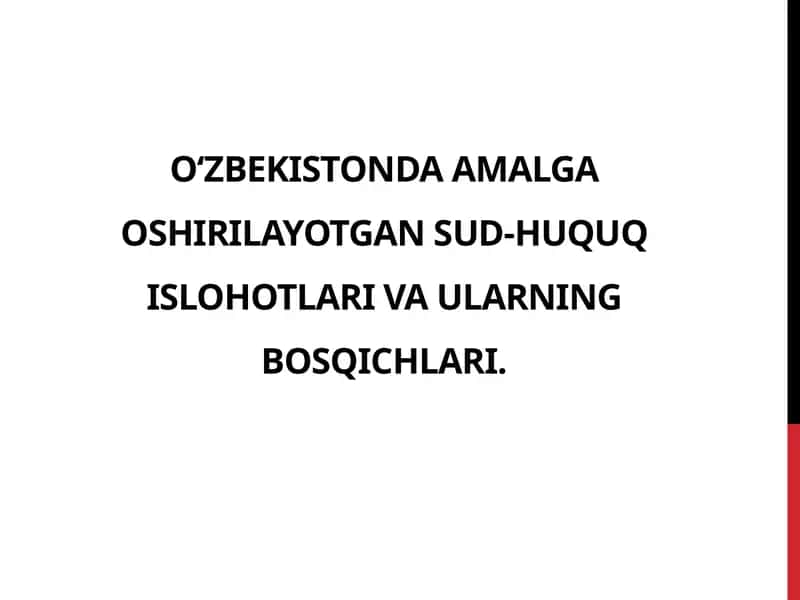 Sud-huquqislohotlar va ularning bosqichlari 1