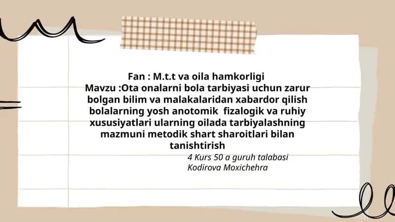 Ota onalarni bola tarbiyasi 1