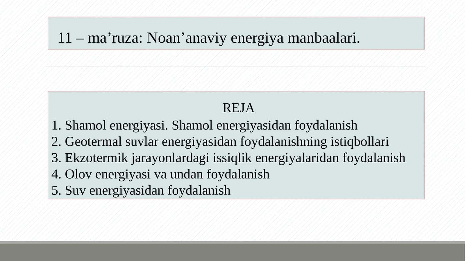Noan’anaviy energiyamanbaalari 1