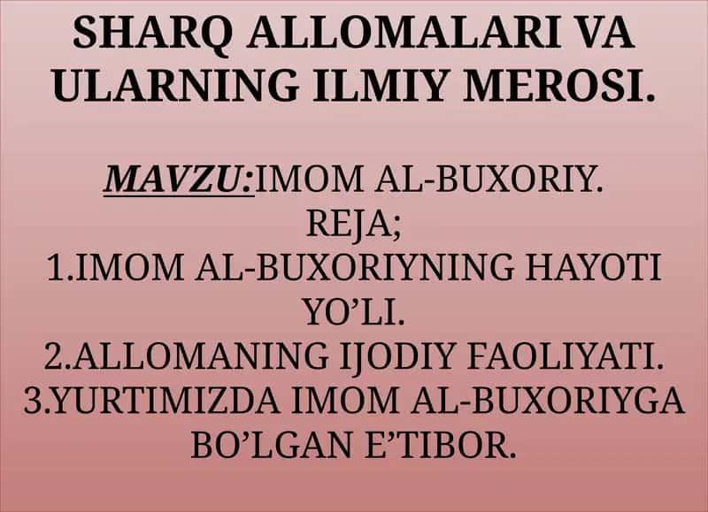 Sharq Allomalari va Ularning Ilmiy Merosi 1