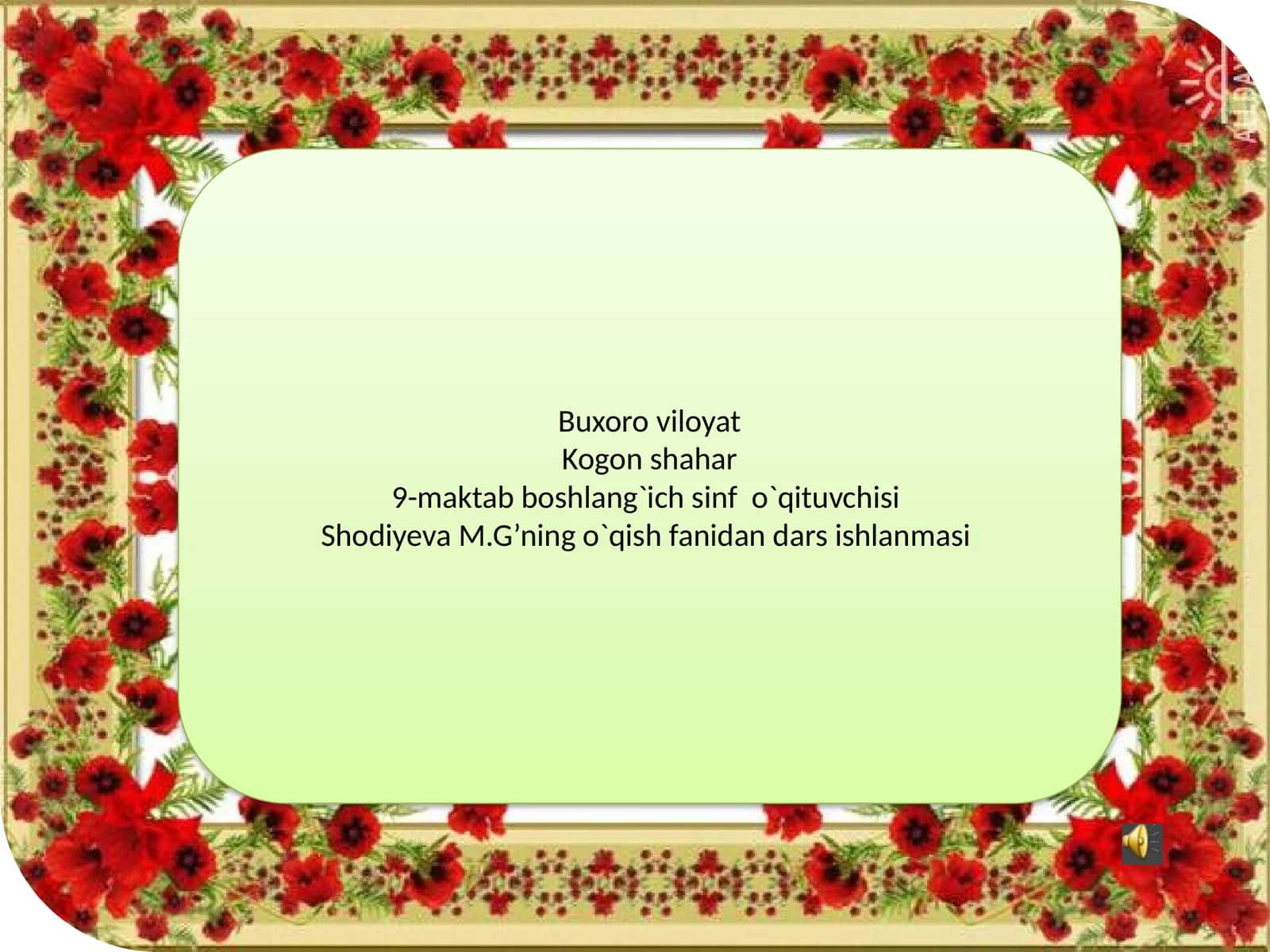 o'qish fanidan dars ishlanmasi 1