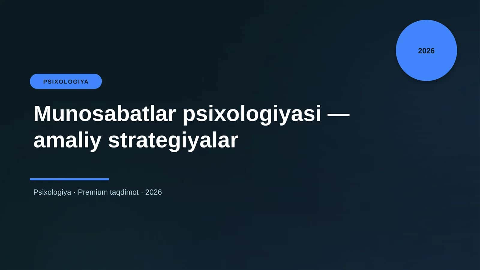 Munosabatlar psixologiyasi — amaliy strategiyalar 1