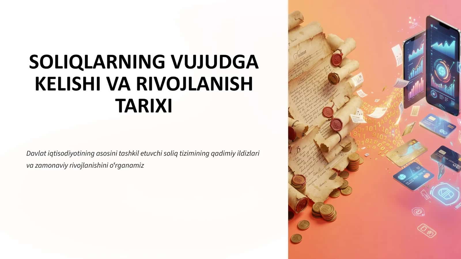 SOLIQLARNING VUJUDGA KELISHI VA RIVOJLANISH TARIXI 1