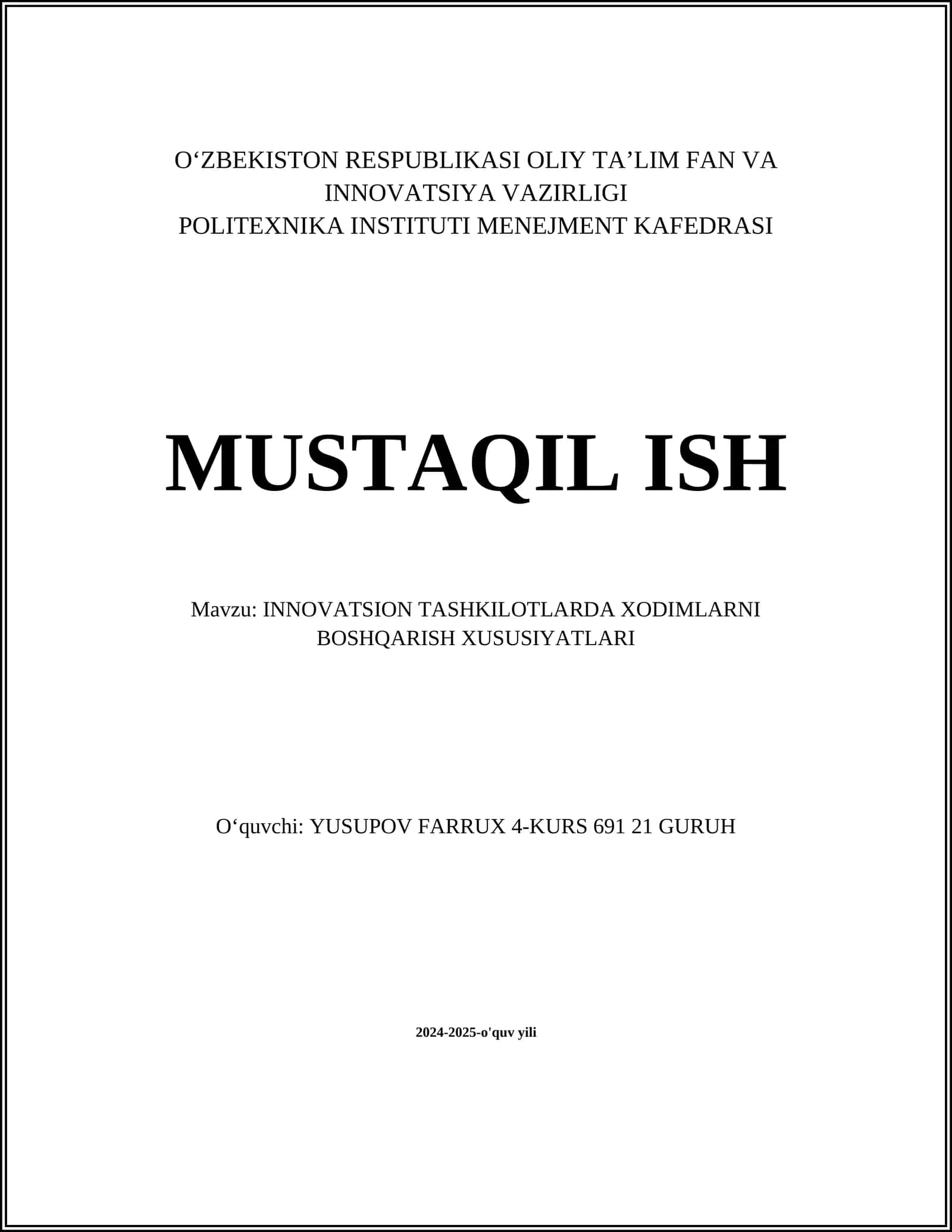 Xodimlarni boshqarish Xususiyatlar 1