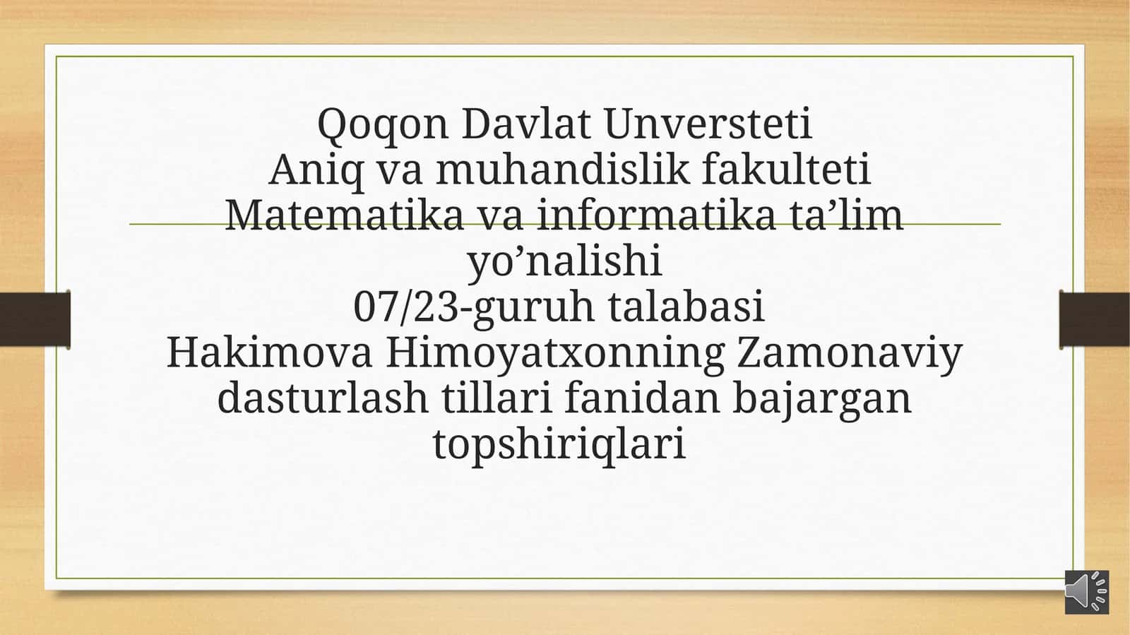 Pythonda obyektga yo'naltirilgan dasturlash 1