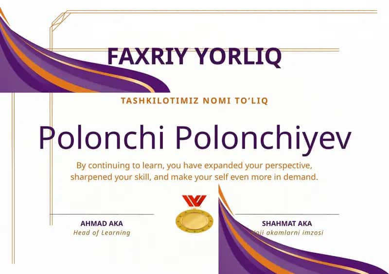 FAXRIY YORLIQ Faxriy yorliq shablon PowerPoint 1
