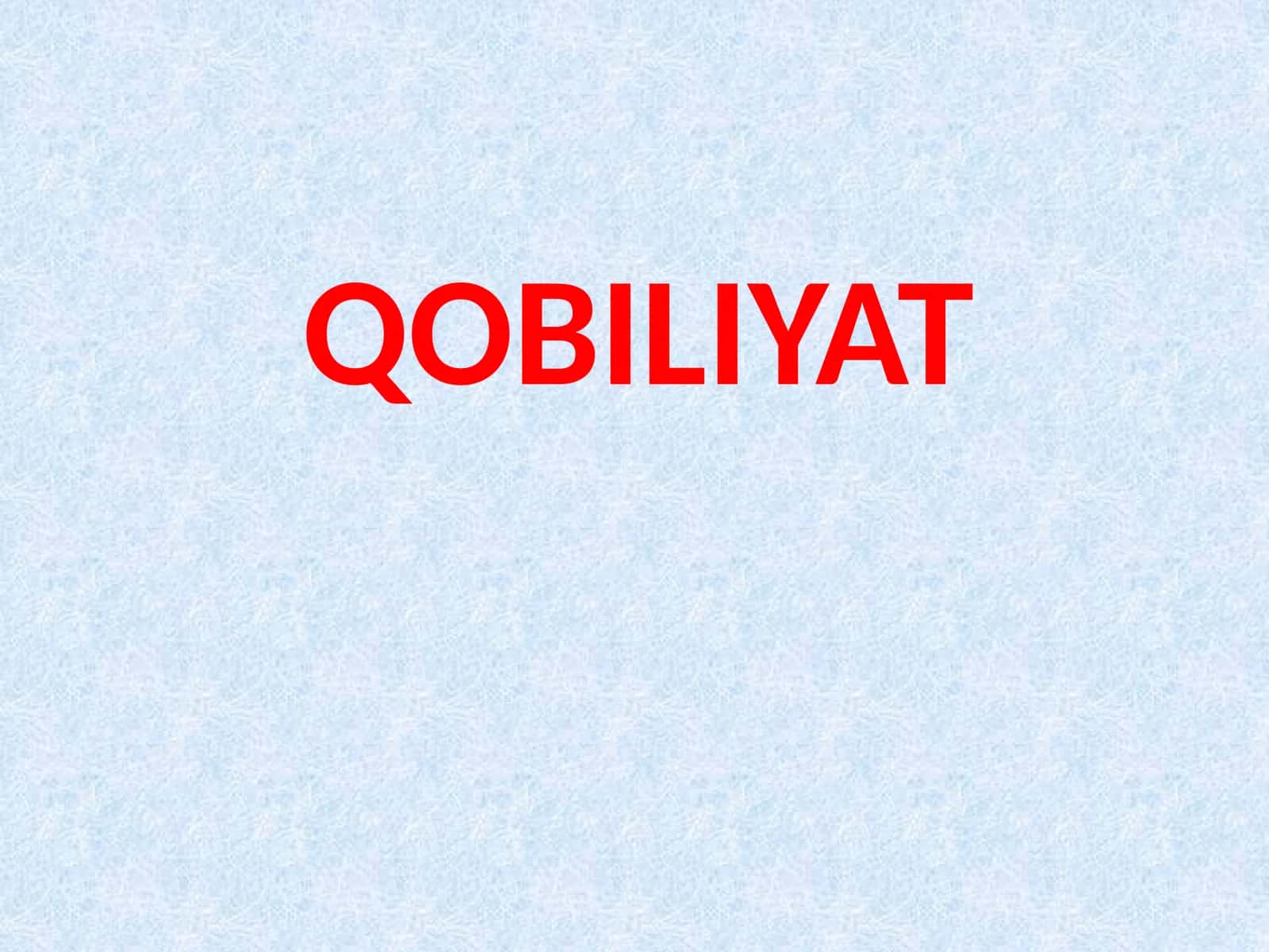 Qobiliyat 1