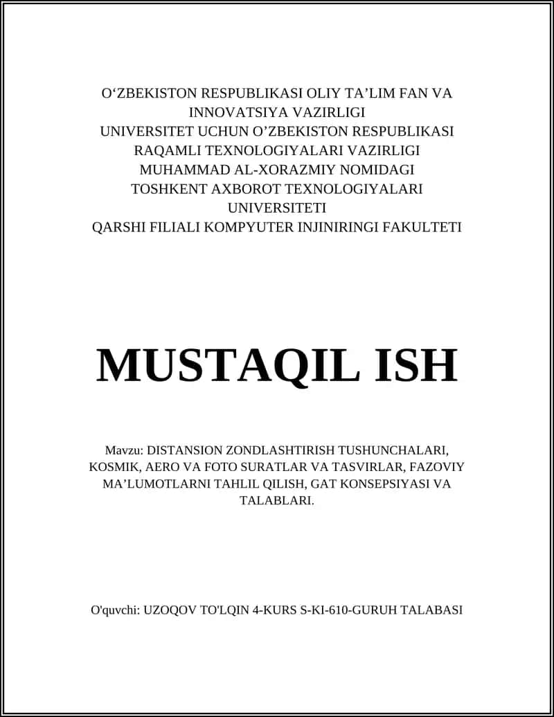 DISTANSION ZONDLASHTIRISH TUSHUNCHALARI 1
