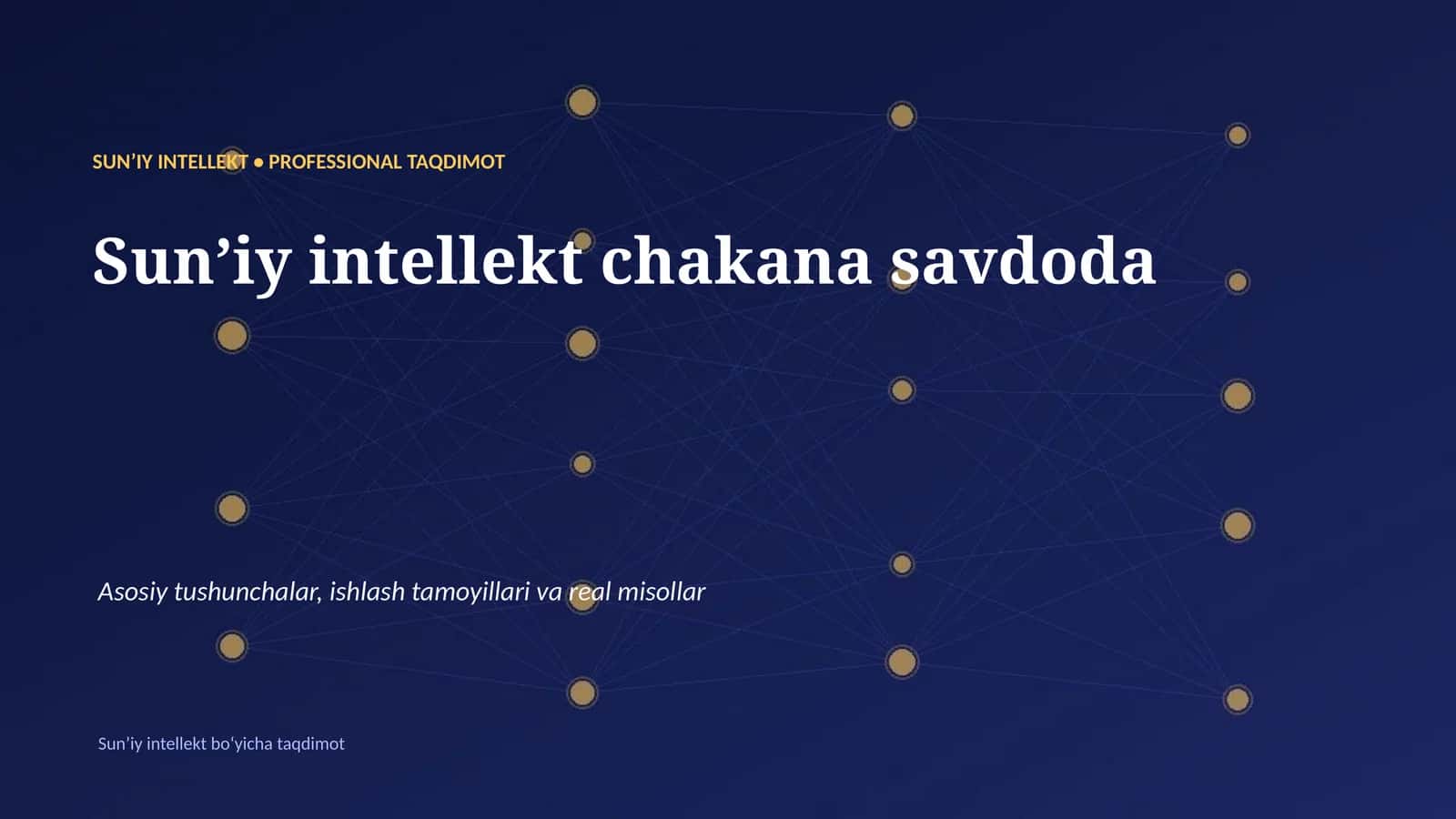 Sunʼiy intellekt chakana savdoda 1