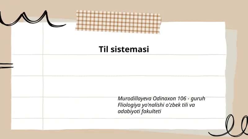Til sistemasi 1