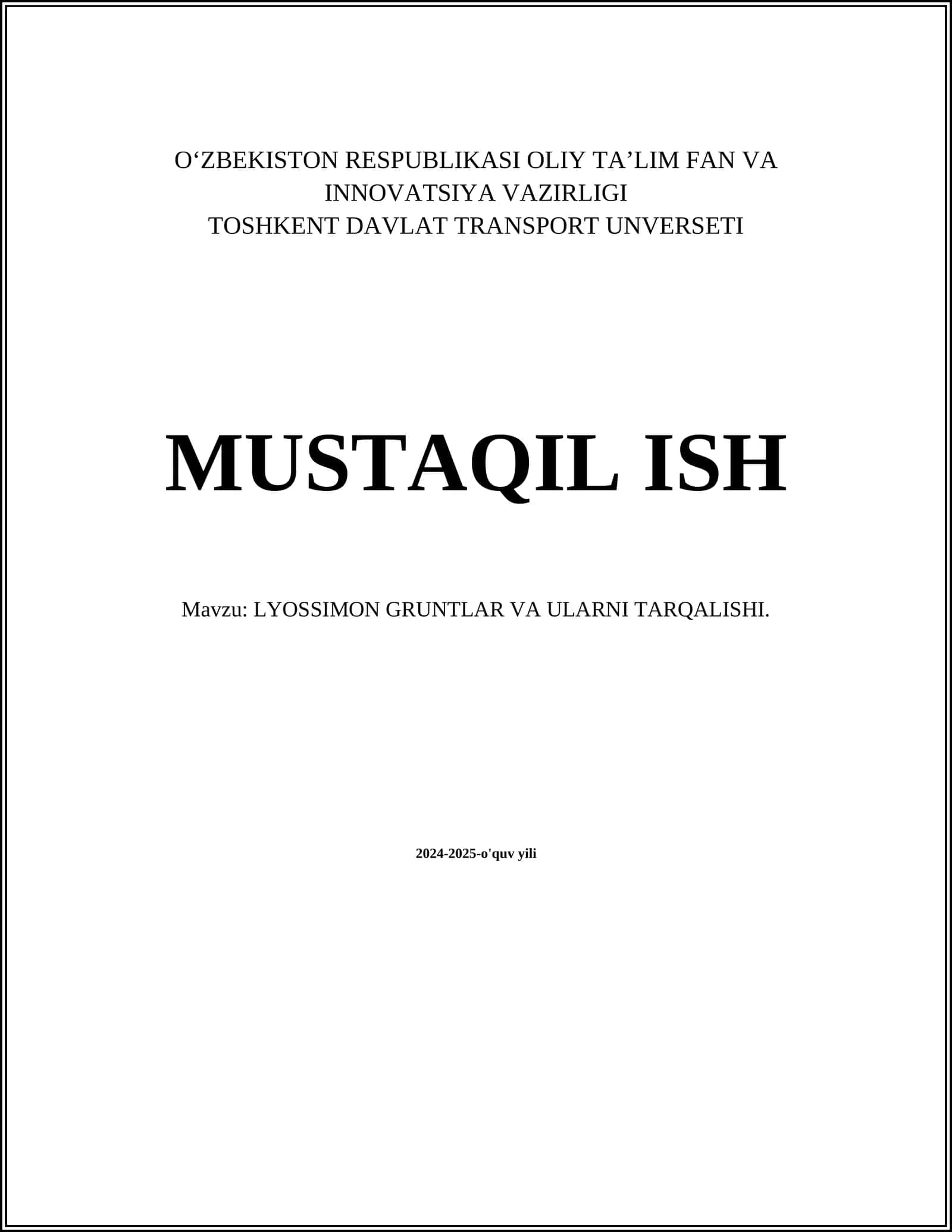 Lyossimon gruntlarning kelib chiqishi 1