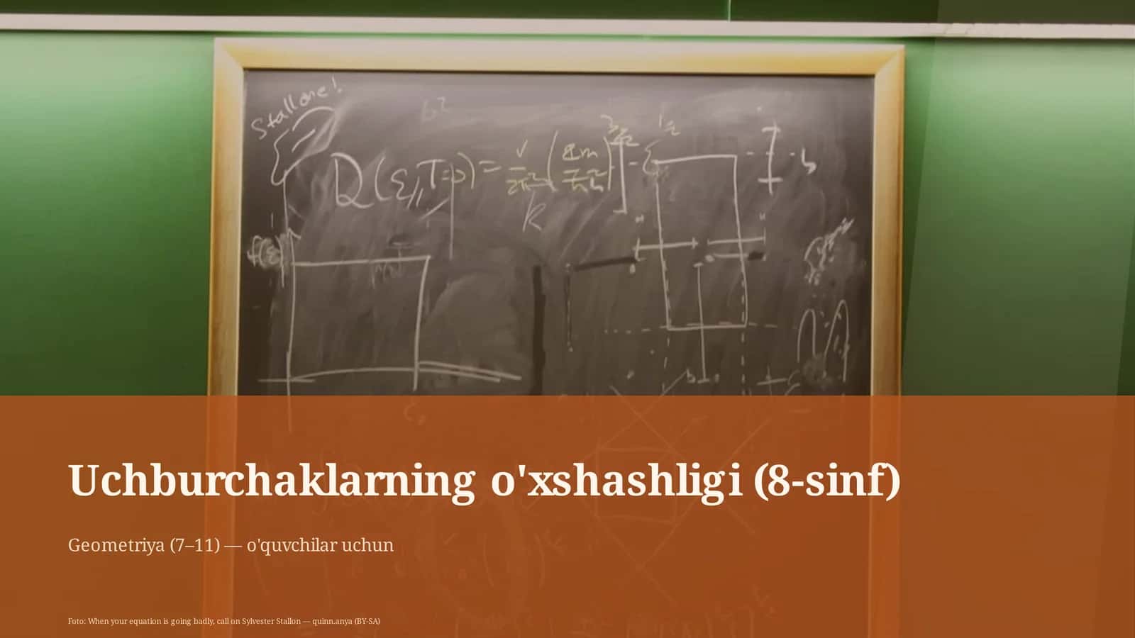 Uchburchaklarning o'xshashligi (8-sinf) 1