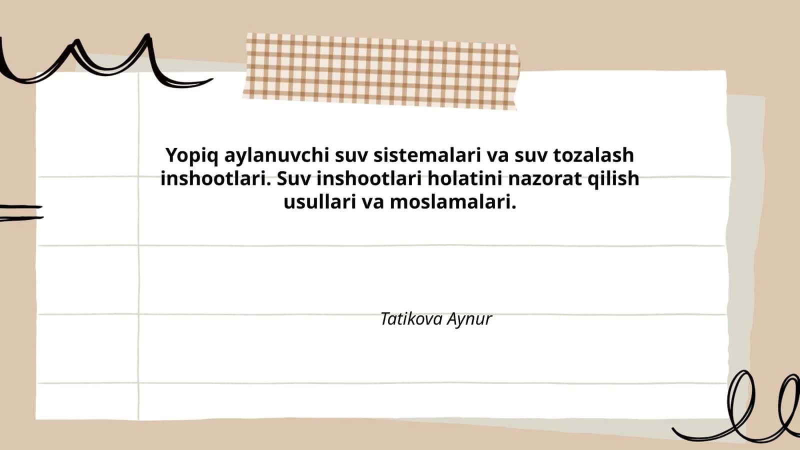 Suv inshootlari nazorati 1