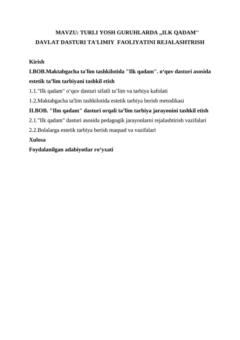 Ilk Qadam Dasturi 1