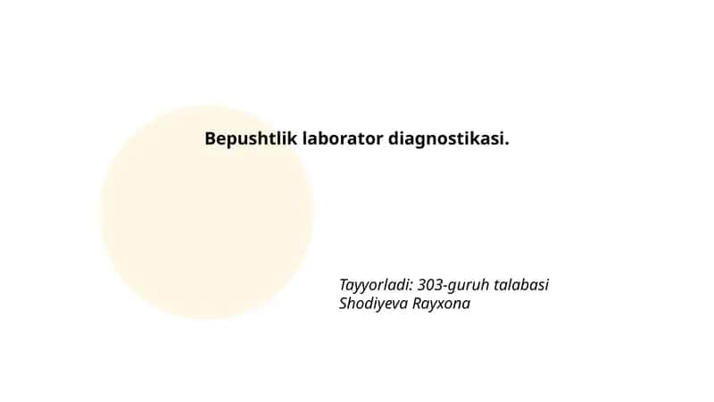 Bepushtlik laborator diagnostikasi 1