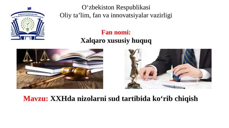 Nizolarni sud tartibida ko‘rib chiqish 1