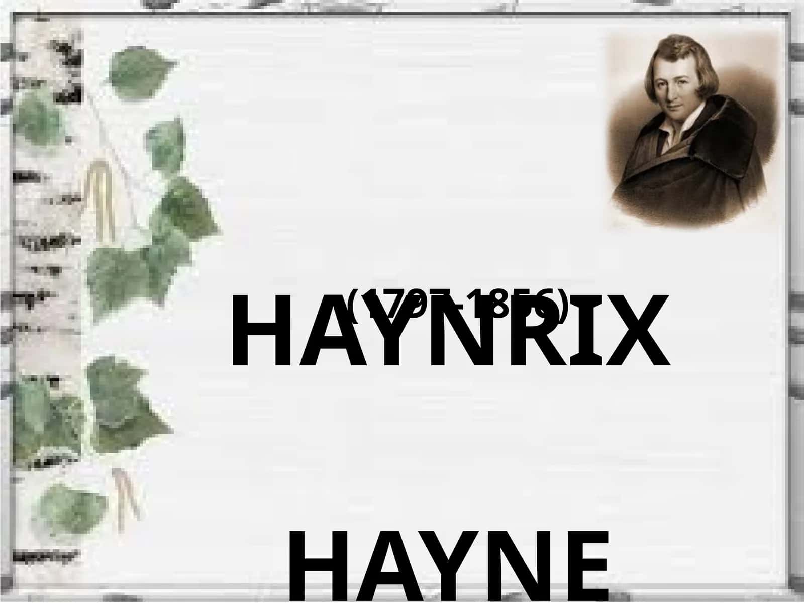 XIX asr nemis adabiyotining yirik vakili, samimiy ko‘ngil she’riyatiga siyosiy hajviy tanqidni ustalik bilan qo‘sha olgan haqgo‘y shoir Haynrix Hayne 1