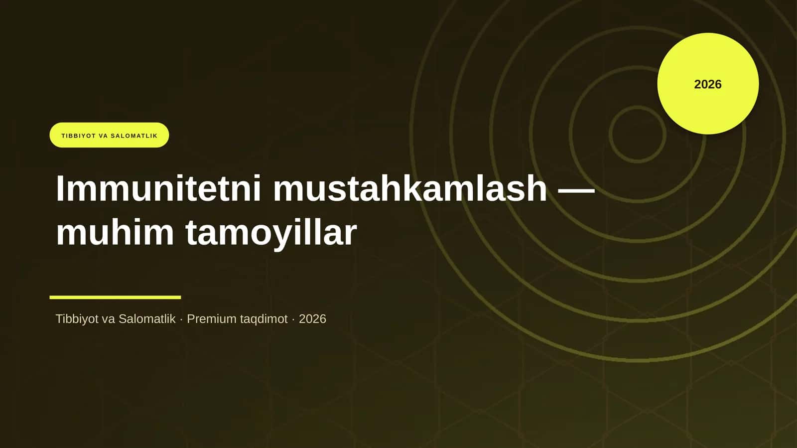 Immunitetni mustahkamlash — muhim tamoyillar 1