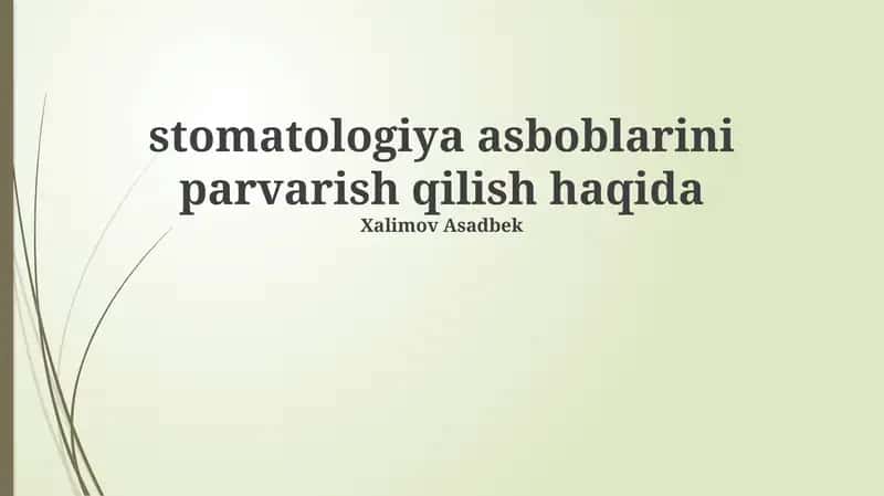 Tishlash asboblarini parvarish qilish haqida 1